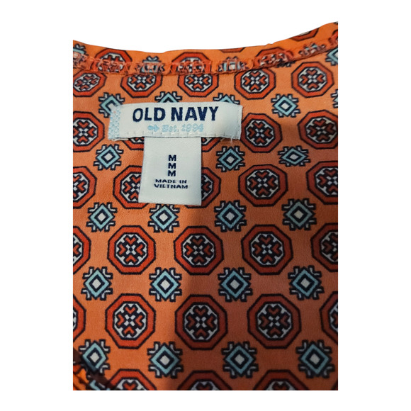 Old Navy Medium Orange Sleeveless Shirt - Picture 2 of 7